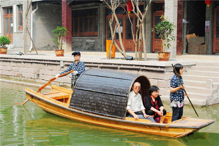 江南古鎮搖櫓烏篷船 烏鎮觀光旅游船 木質手劃船