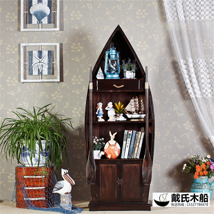 船型書架 船型酒柜 船型景觀裝飾架子 室內景觀書架