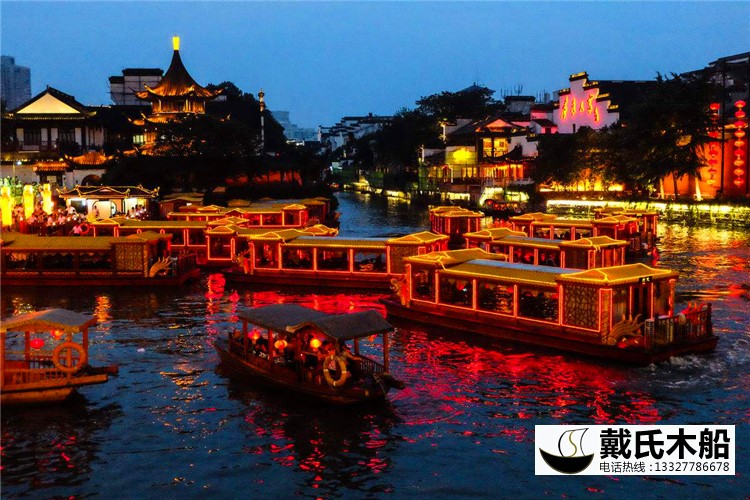 秦淮河畫舫游船 電動畫舫木船 水鄉旅游船廠