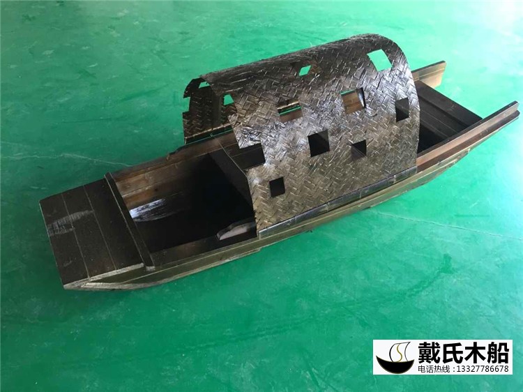 園林景區小裝飾烏篷船 仿古木船 花臺船