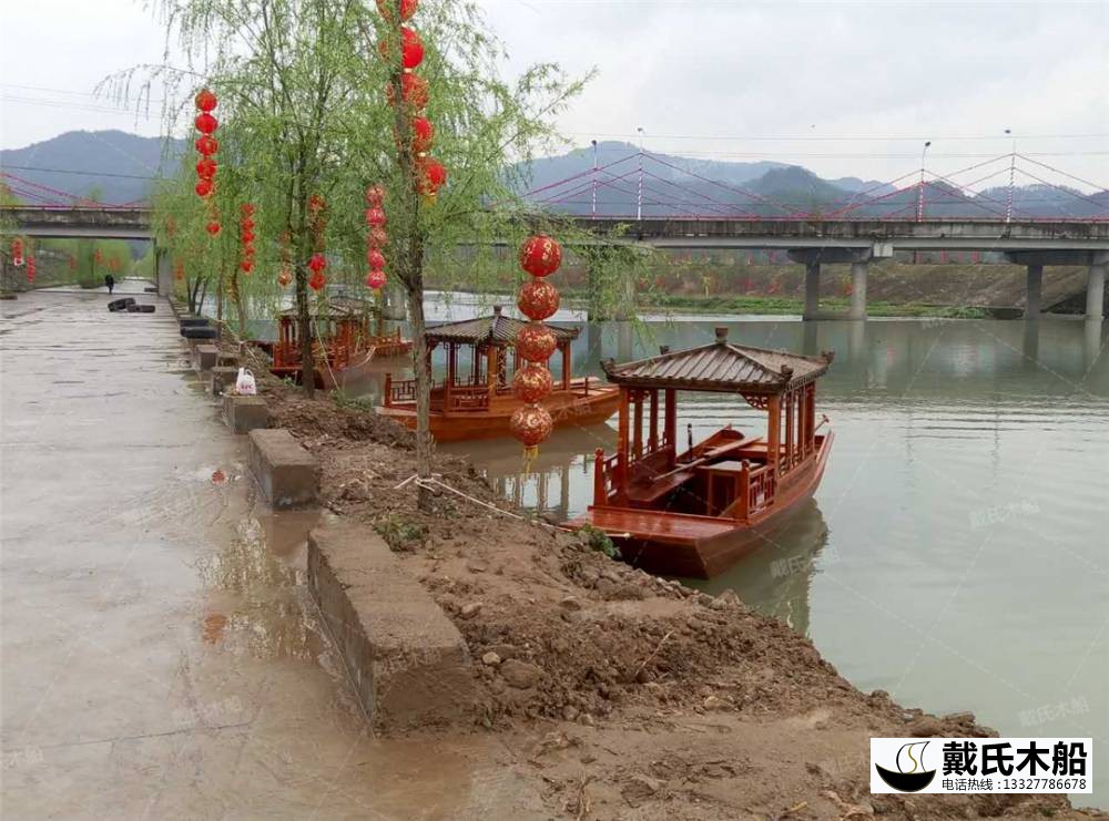 廠家供應旅游景觀休閑木船 戴氏休閑木船