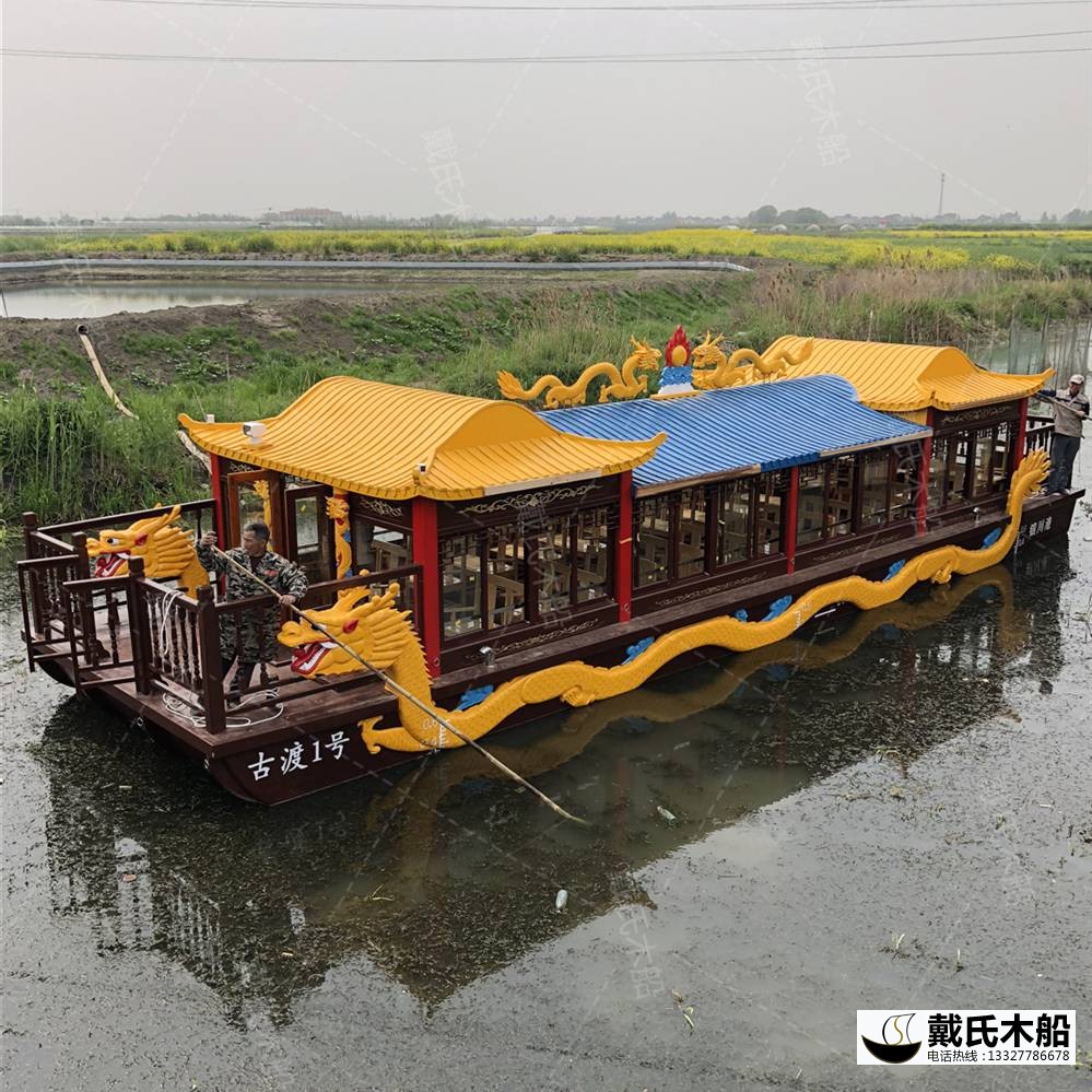 戴氏畫舫船 定制加工影視道具畫舫船 畫舫船工廠店